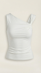 Asymmetrical Women's Top - Lightweight Fabric - Casual Style - Perfect for Everyday Wear - Available in Multiple Colors