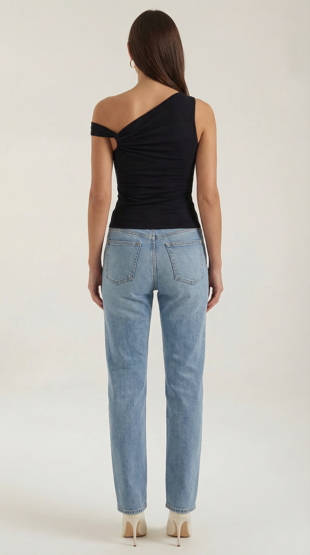 Asymmetrical Women's Top - Lightweight Fabric - Casual Style - Perfect for Everyday Wear - Available in Multiple Colors