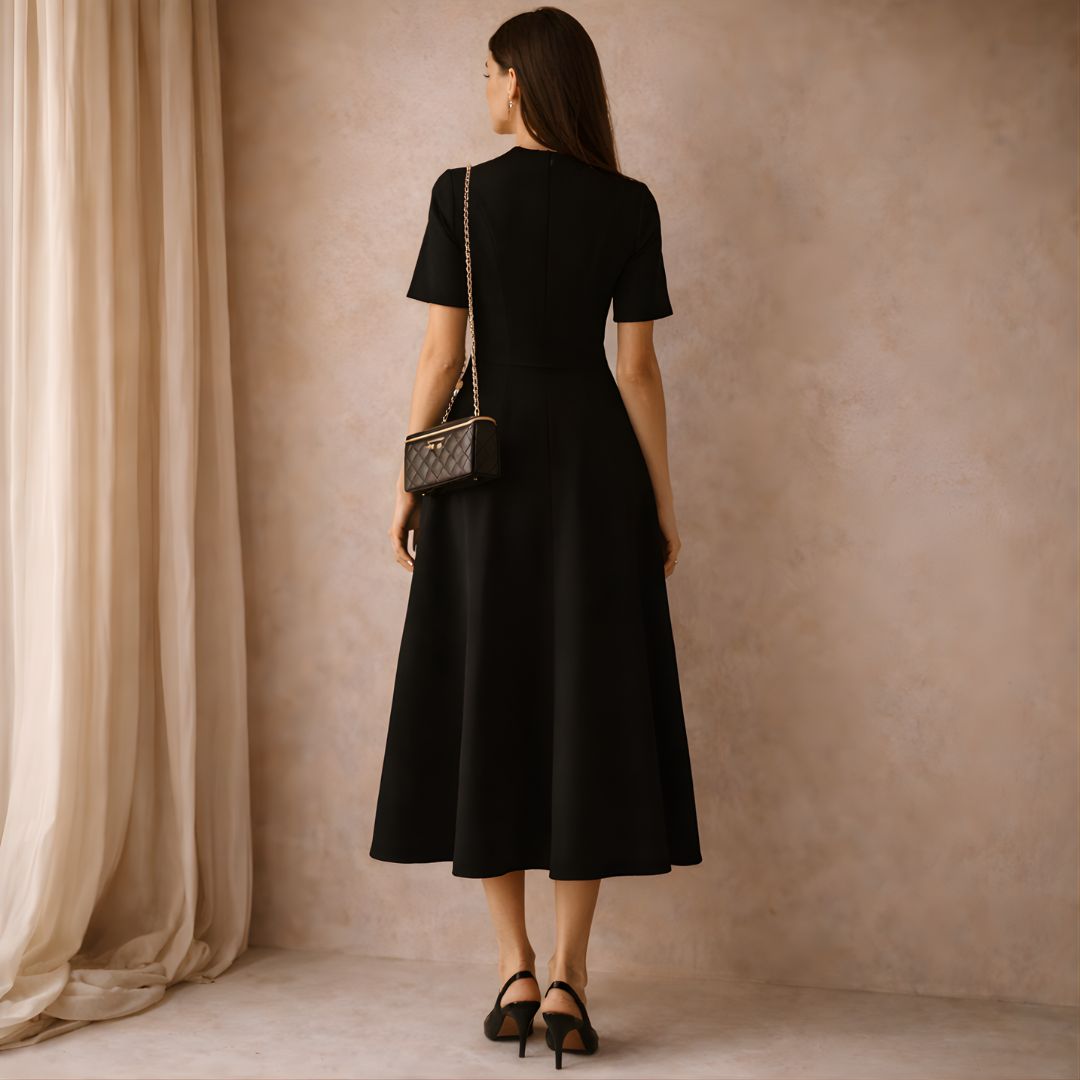 Black A-Line Dress for Women - Elegant Design for Formal or Casual Wear