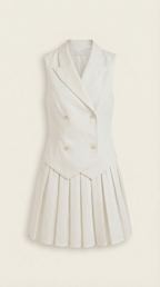 Blazer Mini Dress - Tailored Fit, Polyester Blend - Chic Evening Wear for Women