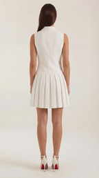 Blazer Mini Dress - Tailored Fit, Polyester Blend - Chic Evening Wear for Women