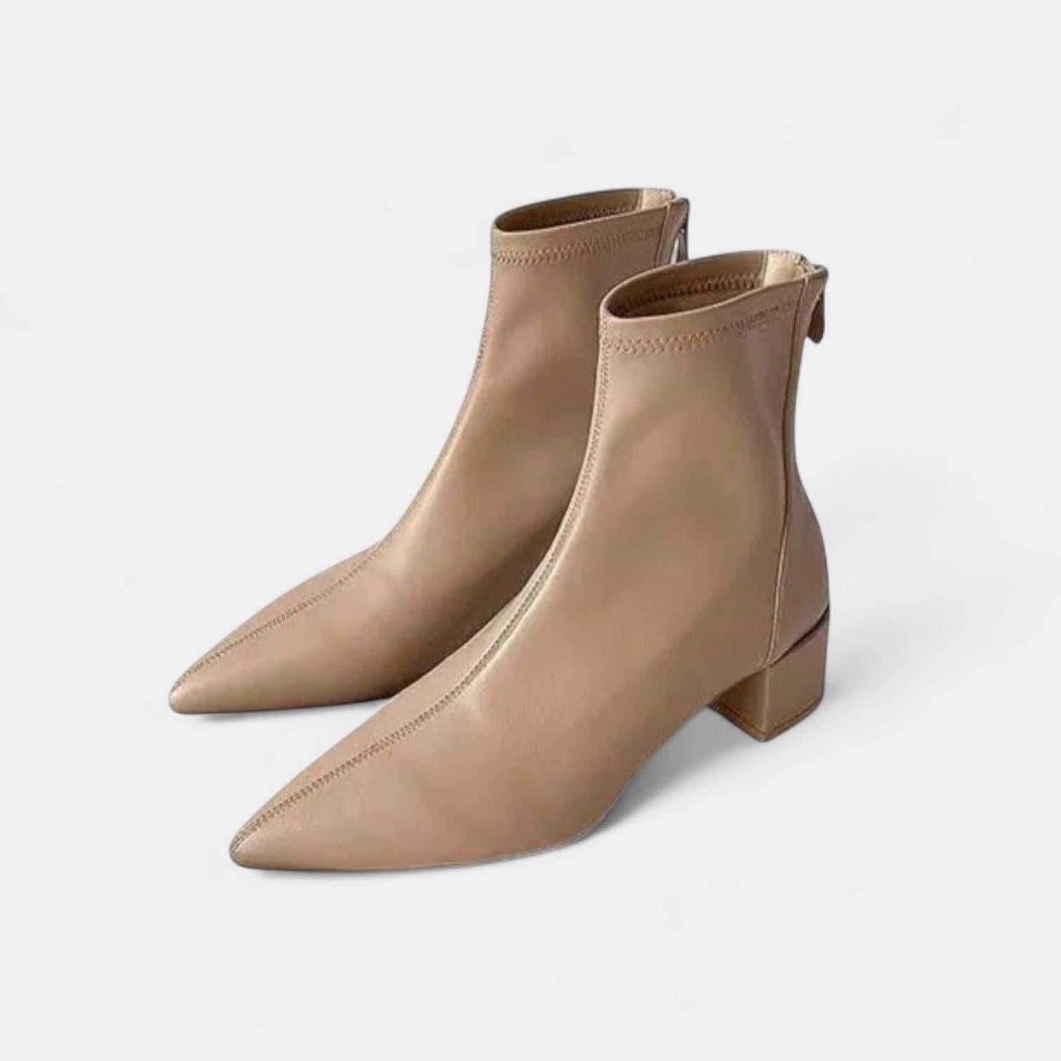 Block-Heel Ankle Boots for Women - Stylish Faux Leather Footwear for Everyday Wear