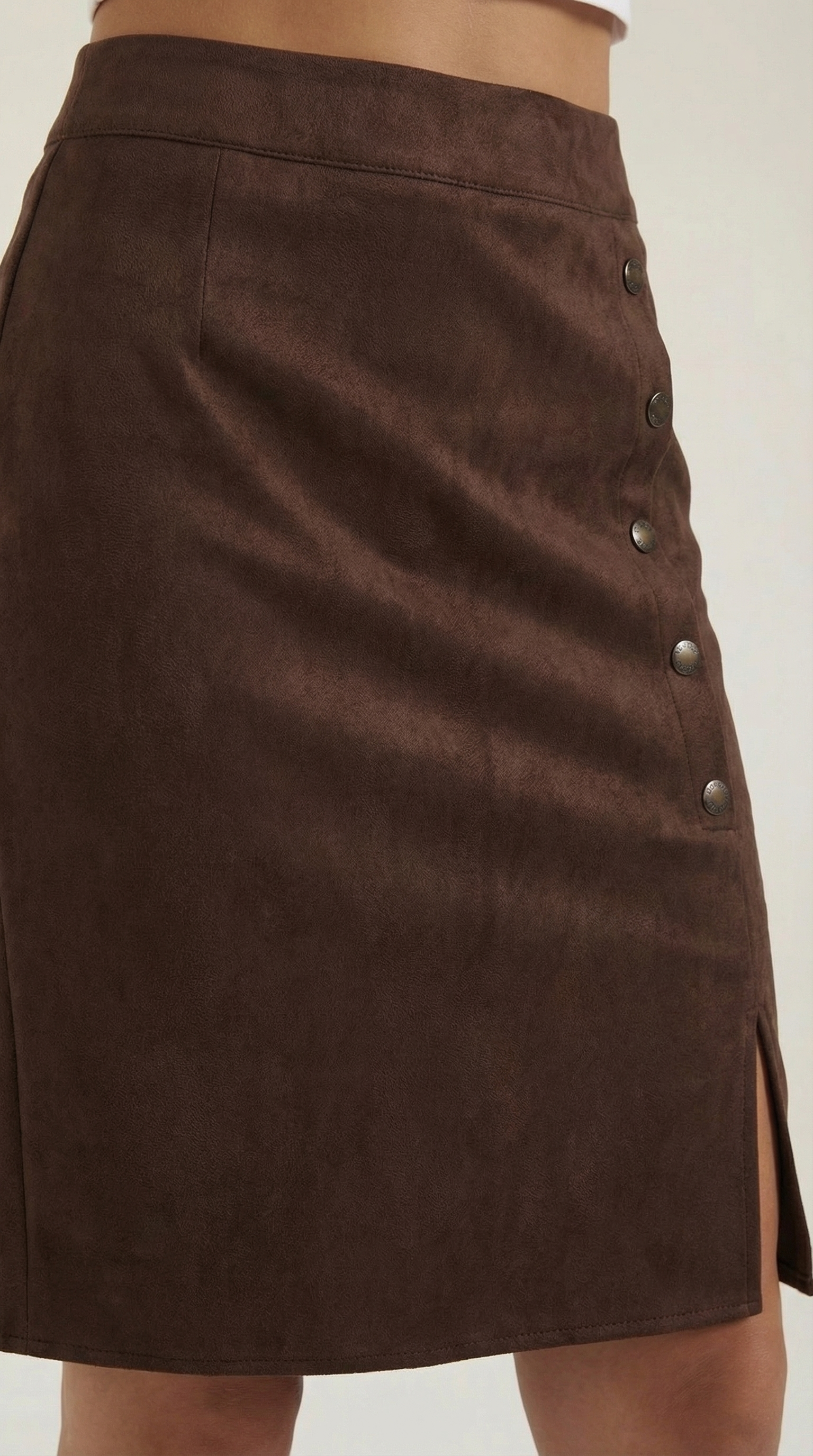 Buttoned Skirt in Soft Fabric - Casual Chic Style for Everyday Wear