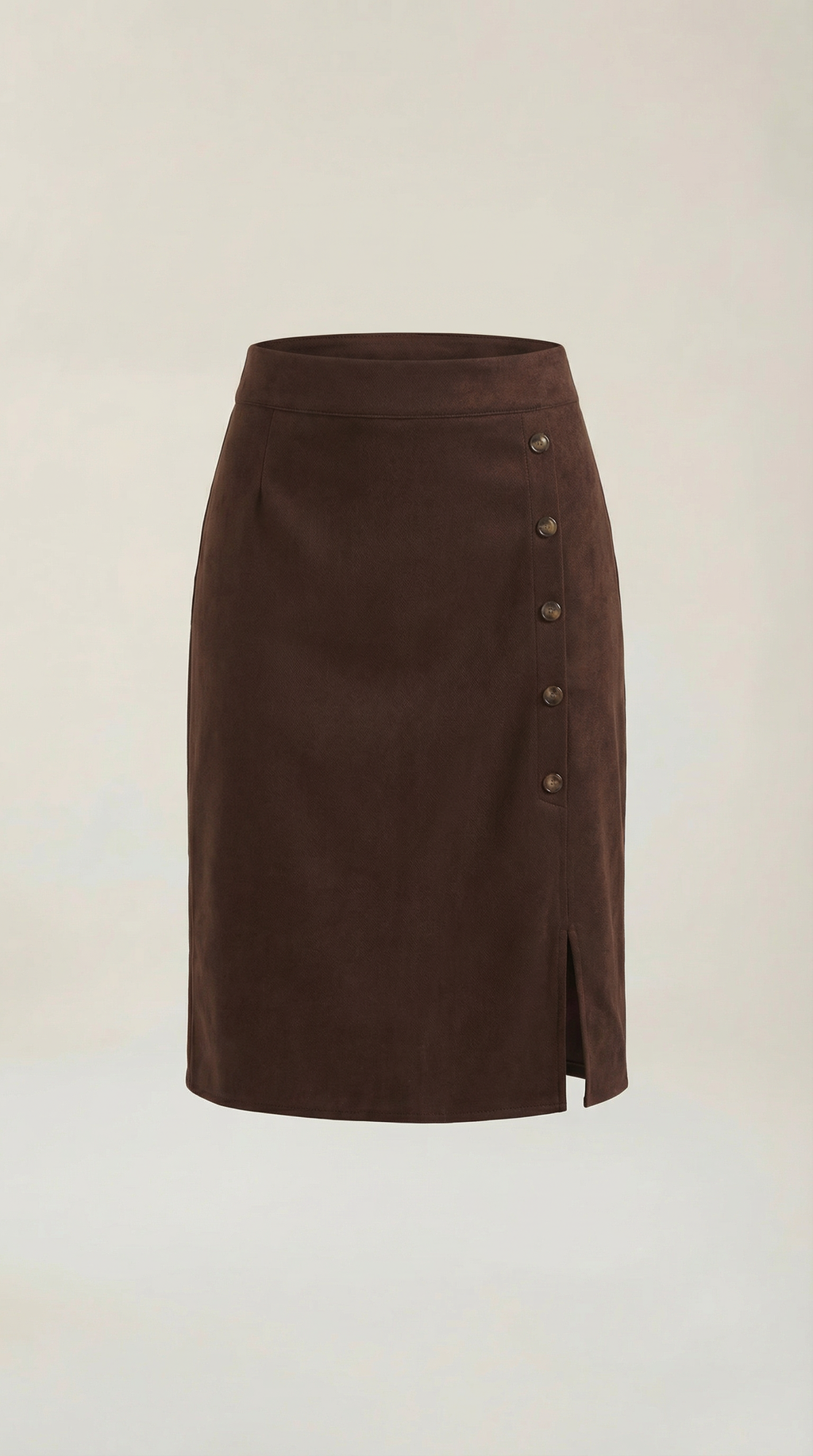 Buttoned Skirt in Soft Fabric - Casual Chic Style for Everyday Wear