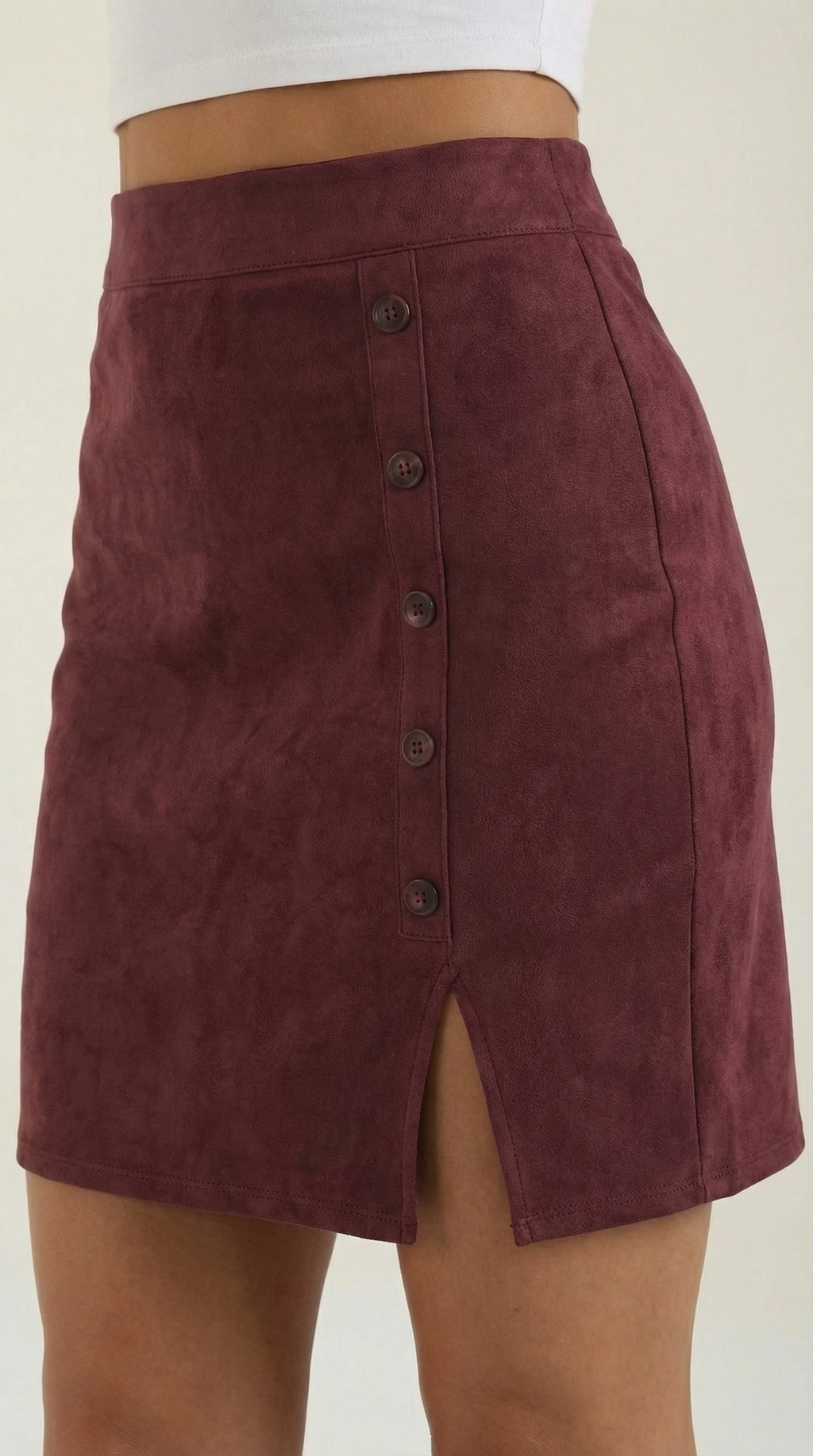 Buttoned Skirt in Soft Fabric - Casual Chic Style for Everyday Wear