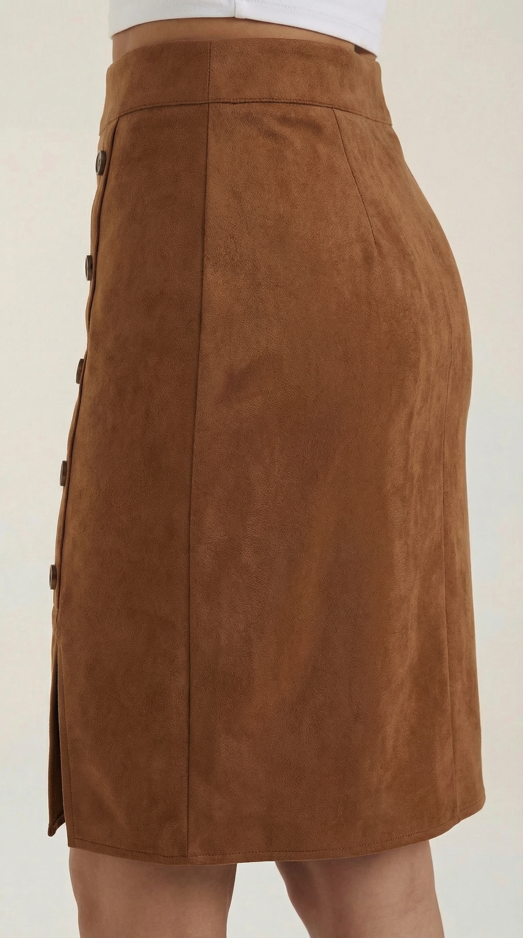 Buttoned Skirt in Soft Fabric - Casual Chic Style for Everyday Wear