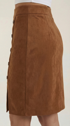 Buttoned Skirt in Soft Fabric - Casual Chic Style for Everyday Wear