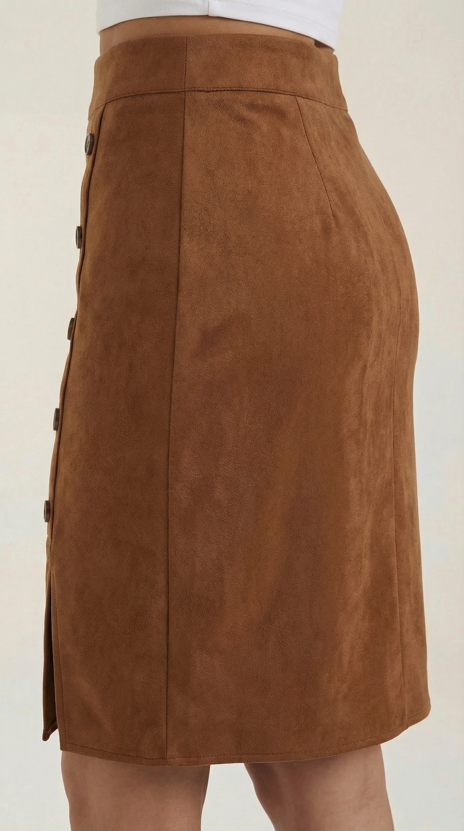 Buttoned Skirt in Soft Fabric - Casual Chic Style for Everyday Wear