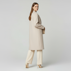 Chic Women's Tailored Wool Coat - Single Button Design for Stylish Outerwear in Cold Weather