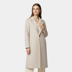 Chic Women's Tailored Wool Coat - Single Button Design for Stylish Outerwear in Cold Weather