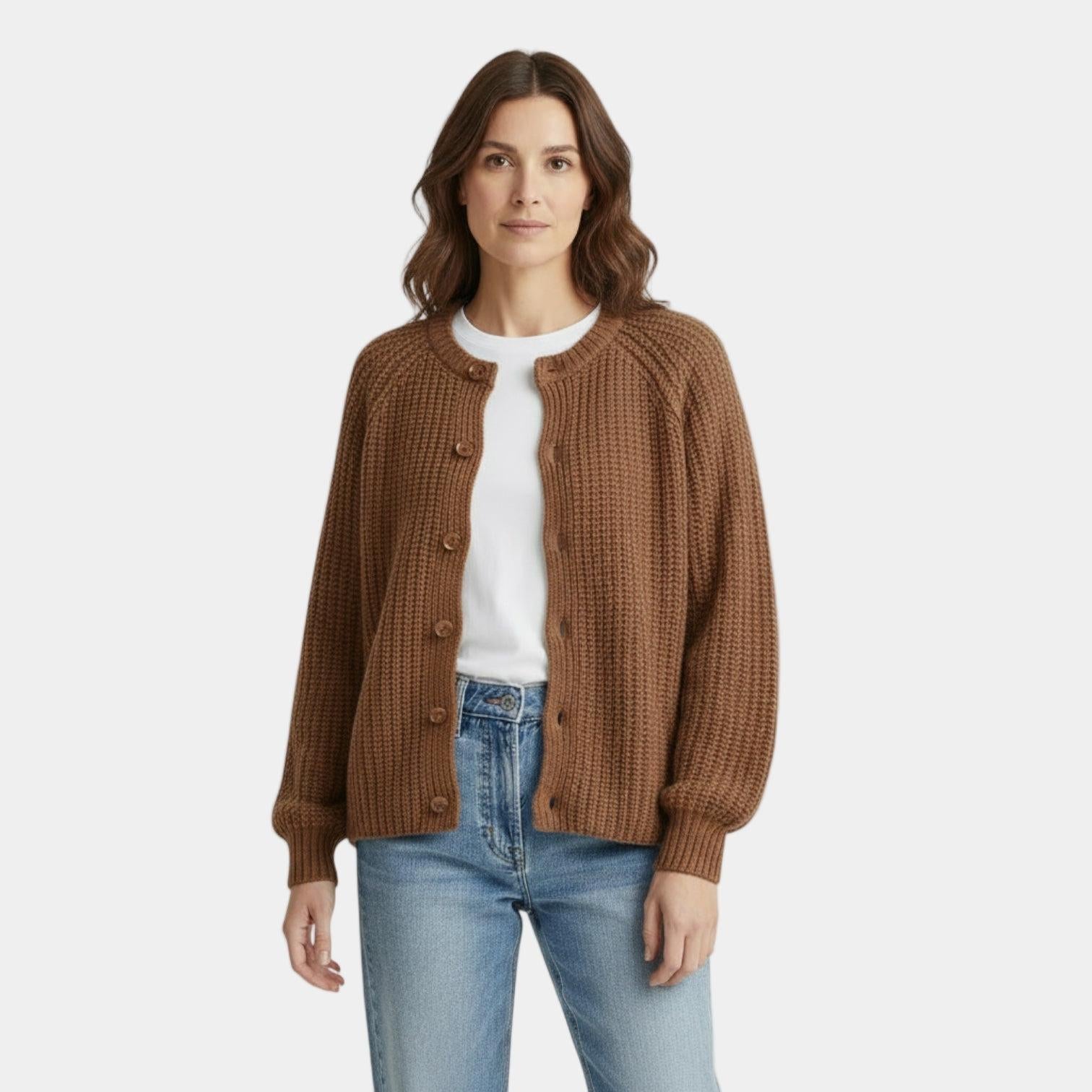 Chunky Waffle Knit Cardigan for Women – Button Front, Cozy Layering Piece for Casual Wear