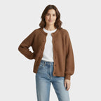 Chunky Waffle Knit Cardigan for Women – Button Front, Cozy Layering Piece for Casual Wear