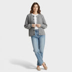 Chunky Waffle Knit Cardigan for Women – Button Front, Cozy Layering Piece for Casual Wear