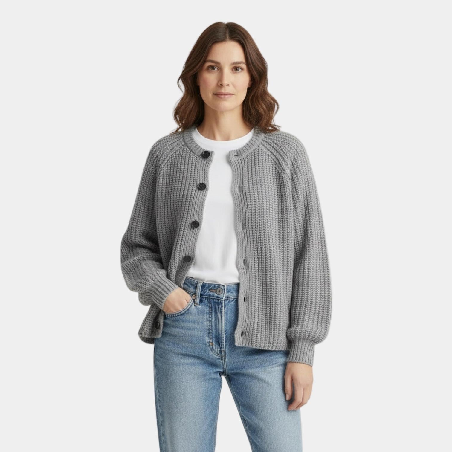 Chunky Waffle Knit Cardigan for Women – Button Front, Cozy Layering Piece for Casual Wear