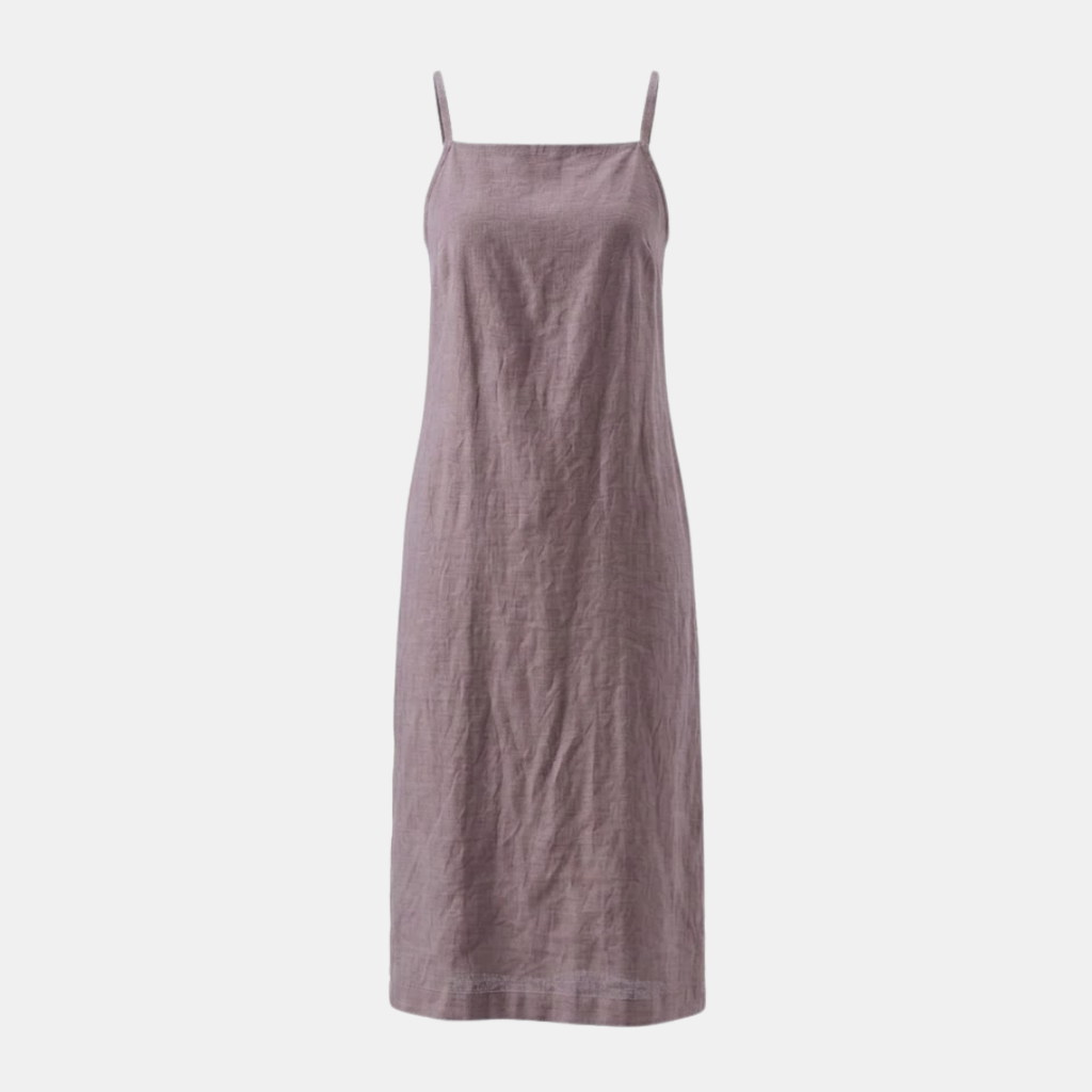 Cotton Linen Slip Dress for Women with Pockets - Casual Summer Wear