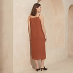 Cotton Linen Slip Dress for Women with Pockets - Casual Summer Wear