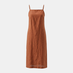 Cotton Linen Slip Dress for Women with Pockets - Casual Summer Wear