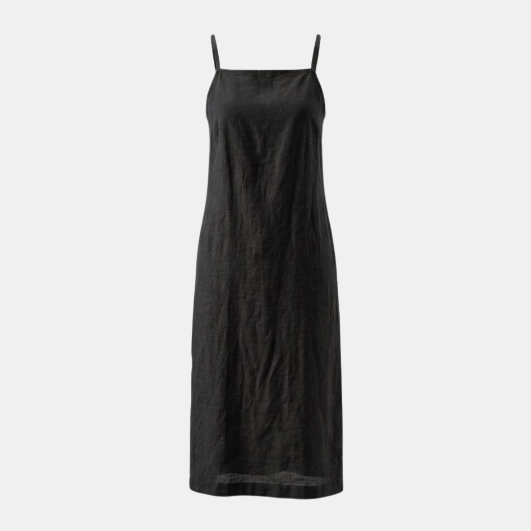 Cotton Linen Slip Dress for Women with Pockets - Casual Summer Wear