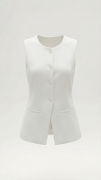 Cotton Tank Top with Button Details - Lightweight Sleeveless Shirt for Casual Everyday Wear