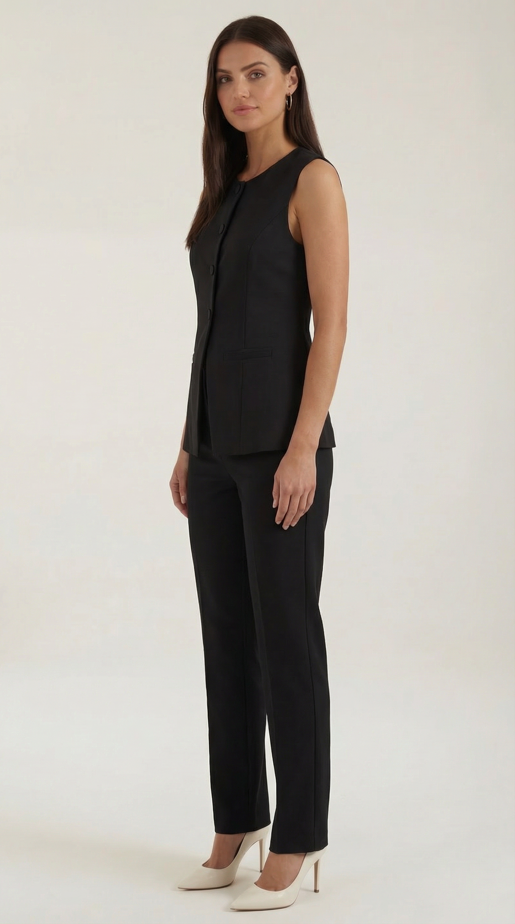 Cotton Tank Top with Button Details - Lightweight Sleeveless Shirt for Casual Everyday Wear