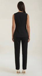 Cotton Tank Top with Button Details - Lightweight Sleeveless Shirt for Casual Everyday Wear