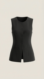 Cotton Tank Top with Button Details - Lightweight Sleeveless Shirt for Casual Everyday Wear