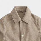 Cropped Wool-Blend Jacket for Women - Stylish Warm Outerwear for Casual and Chic Looks