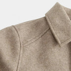 Cropped Wool-Blend Jacket for Women - Stylish Warm Outerwear for Casual and Chic Looks