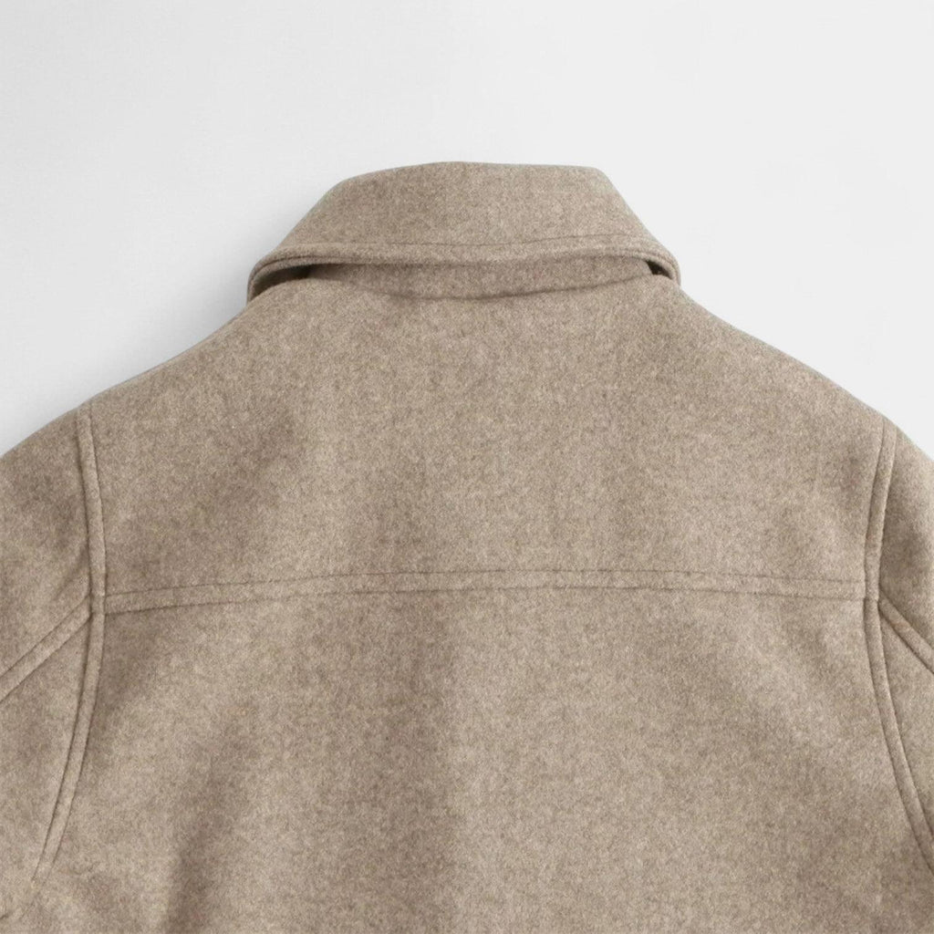 Cropped Wool-Blend Jacket for Women - Stylish Warm Outerwear for Casual and Chic Looks