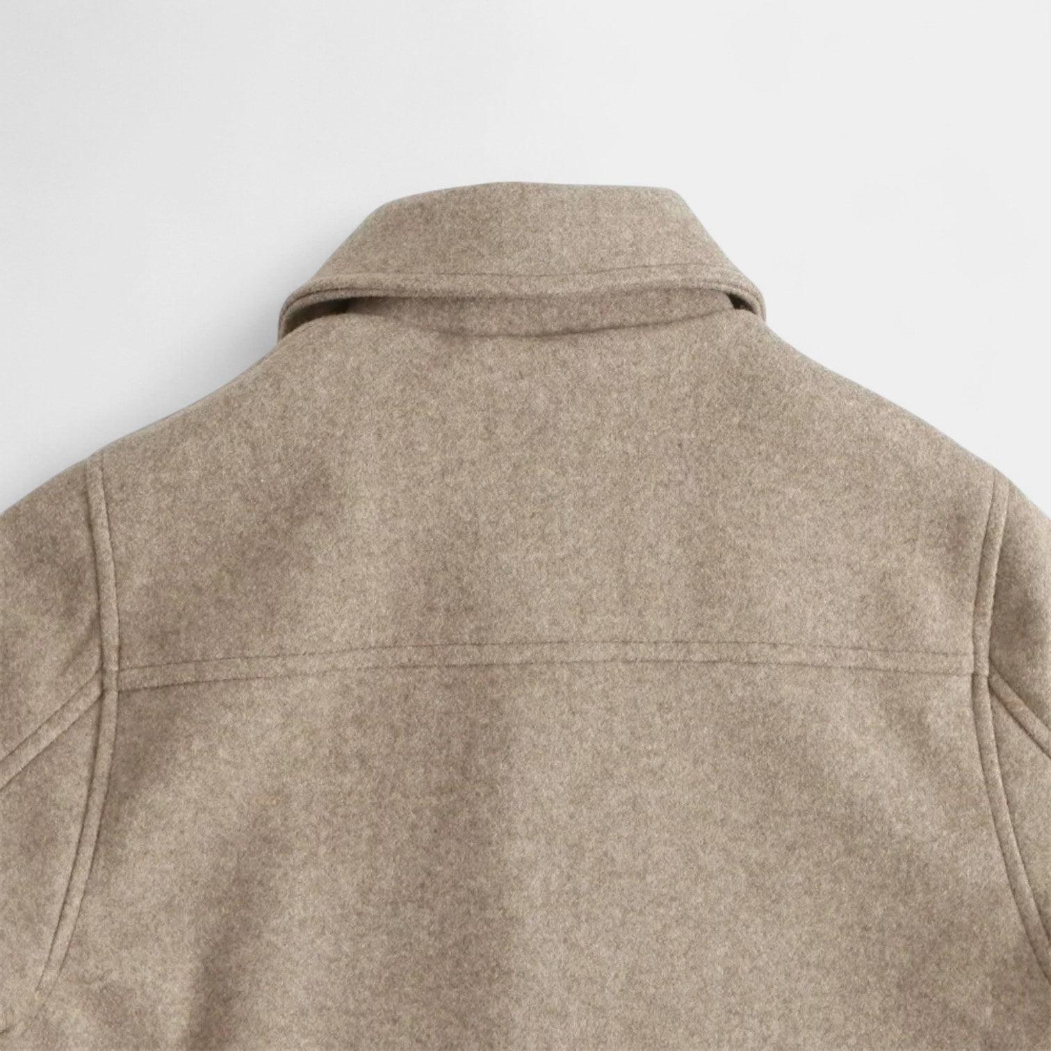 Cropped Wool-Blend Jacket for Women - Stylish Warm Outerwear for Casual and Chic Looks