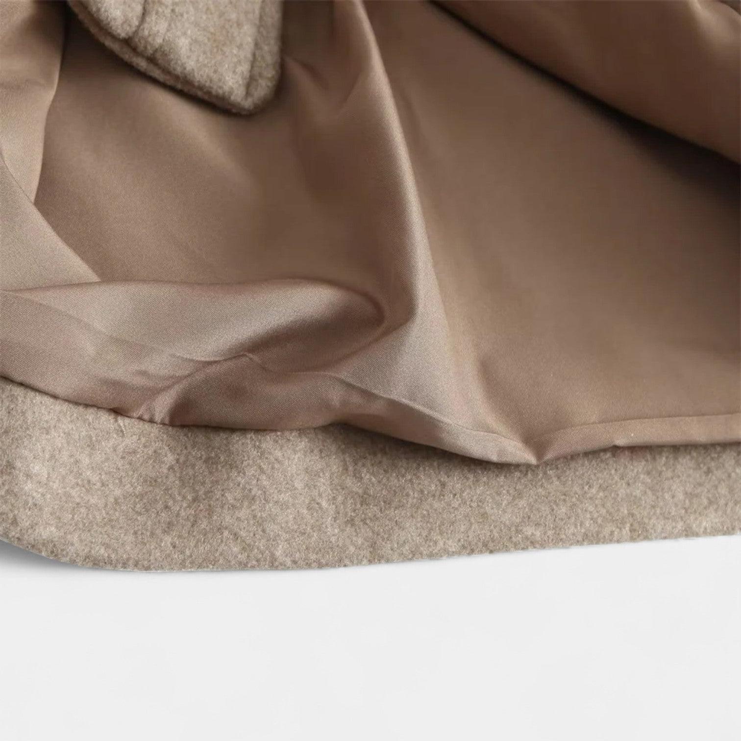 Cropped Wool-Blend Jacket for Women - Stylish Warm Outerwear for Casual and Chic Looks