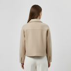 Cropped Wool Jacket for Women | Warm, Stylish Outerwear for Casual or Dressy Occasions