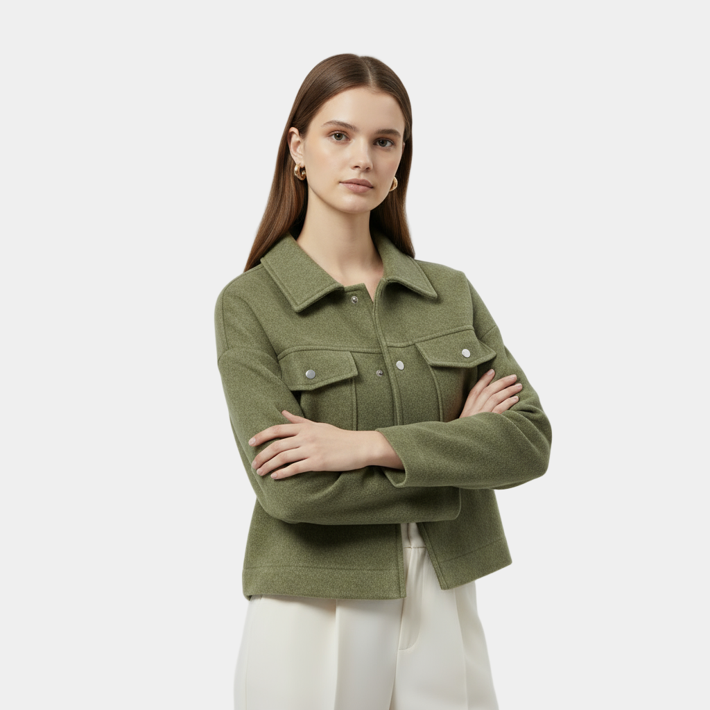 Cropped Wool Jacket for Women | Warm, Stylish Outerwear for Casual or Dressy Occasions