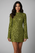 Emerald Green Mini Dress - Lightweight Fabric - Casual Style - Perfect for Parties and Events