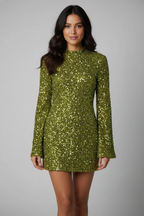 Emerald Green Mini Dress - Lightweight Fabric - Casual Style - Perfect for Parties and Events