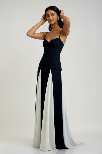 Evening Gown Maxi Dress in Elegant Fabric - Formal Wear for Special Occasions