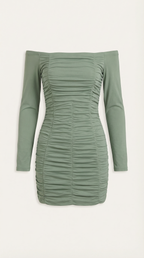 Figure-Hugging Mini Dress in Stretch Fabric - Casual Evening Wear for Women