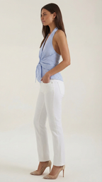 Halter Neck Top in Lightweight Fabric for Casual Wear - Aspen Style, Perfect for Summer Outings and Layering