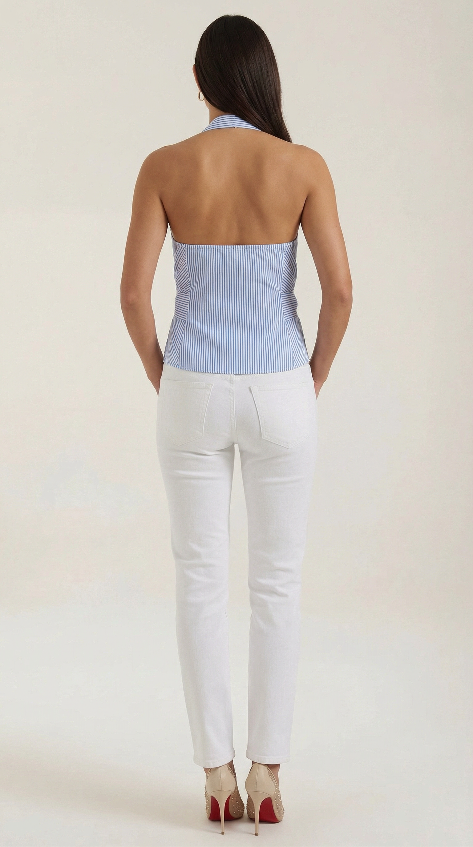 Halter Neck Top in Lightweight Fabric for Casual Wear - Aspen Style, Perfect for Summer Outings and Layering