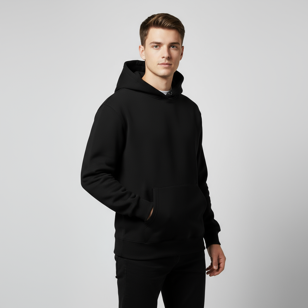 Heavyweight Cotton Fleece Hoodie for Men | Comfortable Casual Wear | Ideal for Everyday Use and Layering