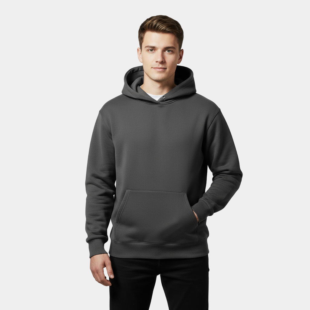 Heavyweight Cotton Fleece Hoodie for Men | Comfortable Casual Wear | Ideal for Everyday Use and Layering