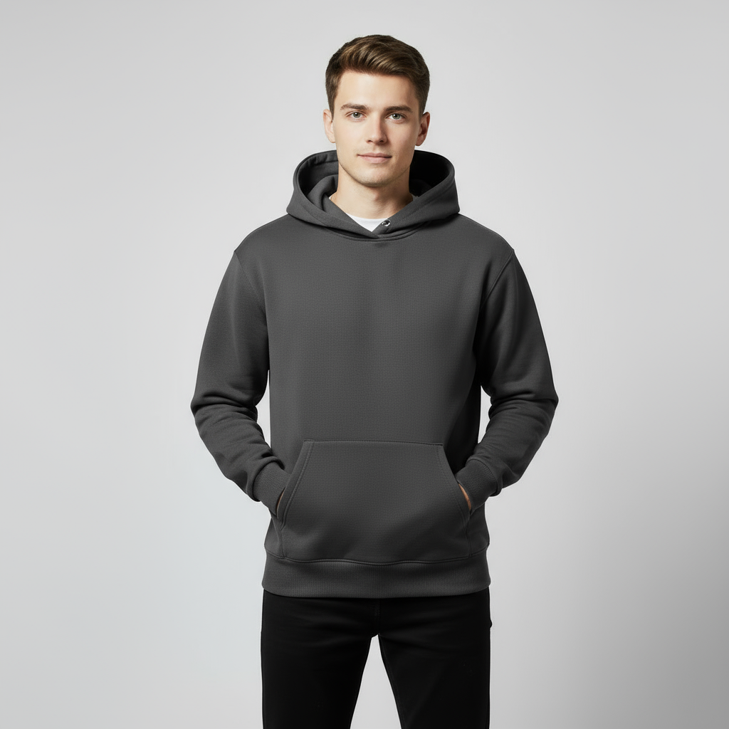 Heavyweight Cotton Fleece Hoodie for Men | Comfortable Casual Wear | Ideal for Everyday Use and Layering