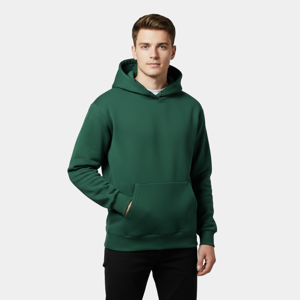 Heavyweight Cotton Fleece Hoodie for Men | Comfortable Casual Wear | Ideal for Everyday Use and Layering