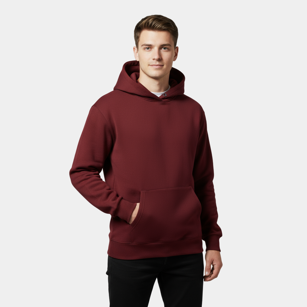 Heavyweight Cotton Fleece Hoodie for Men | Comfortable Casual Wear | Ideal for Everyday Use and Layering