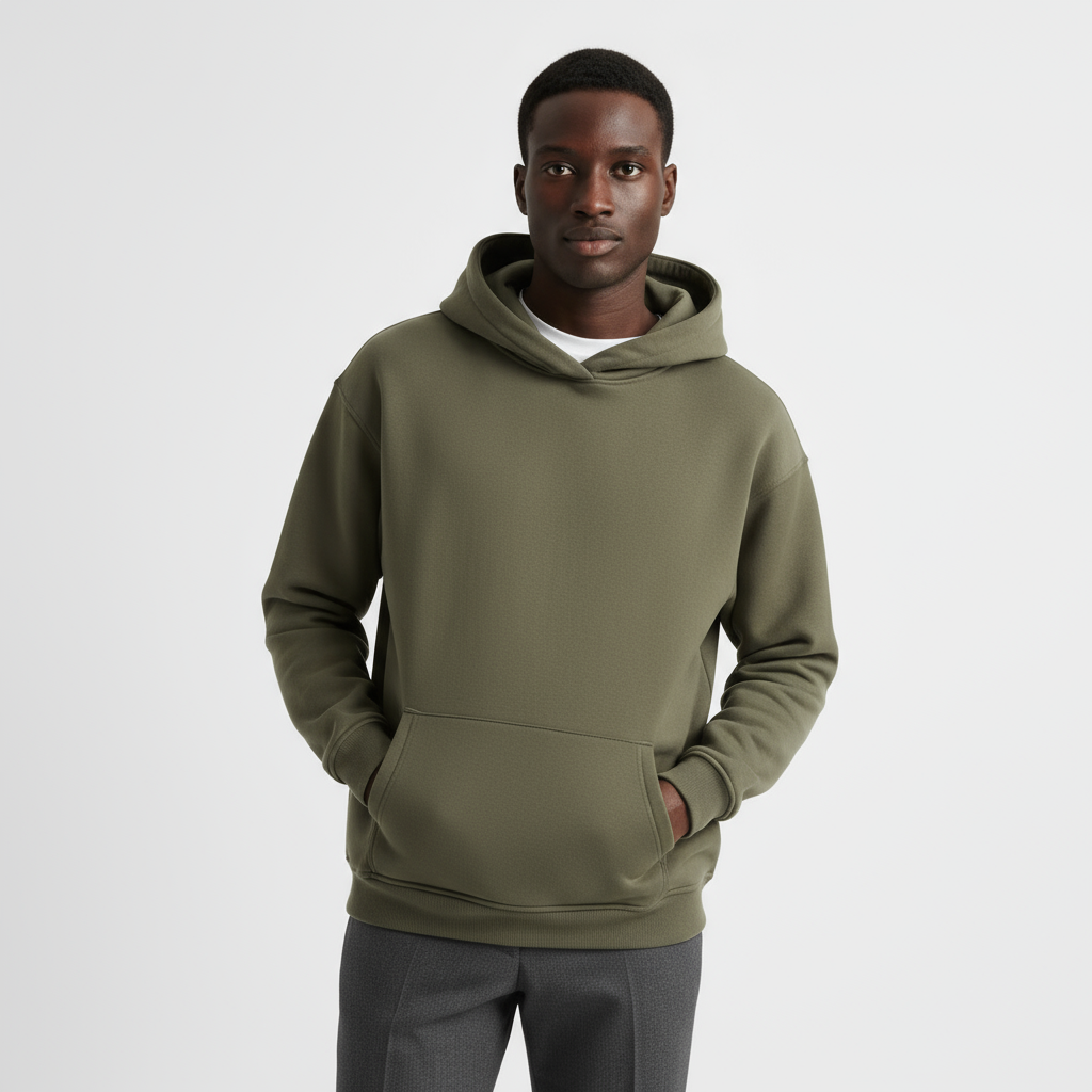 Heavyweight Men's Hoodie - Durable Cotton Blend - Casual Style for Everyday Wear - Available in Multiple Colors