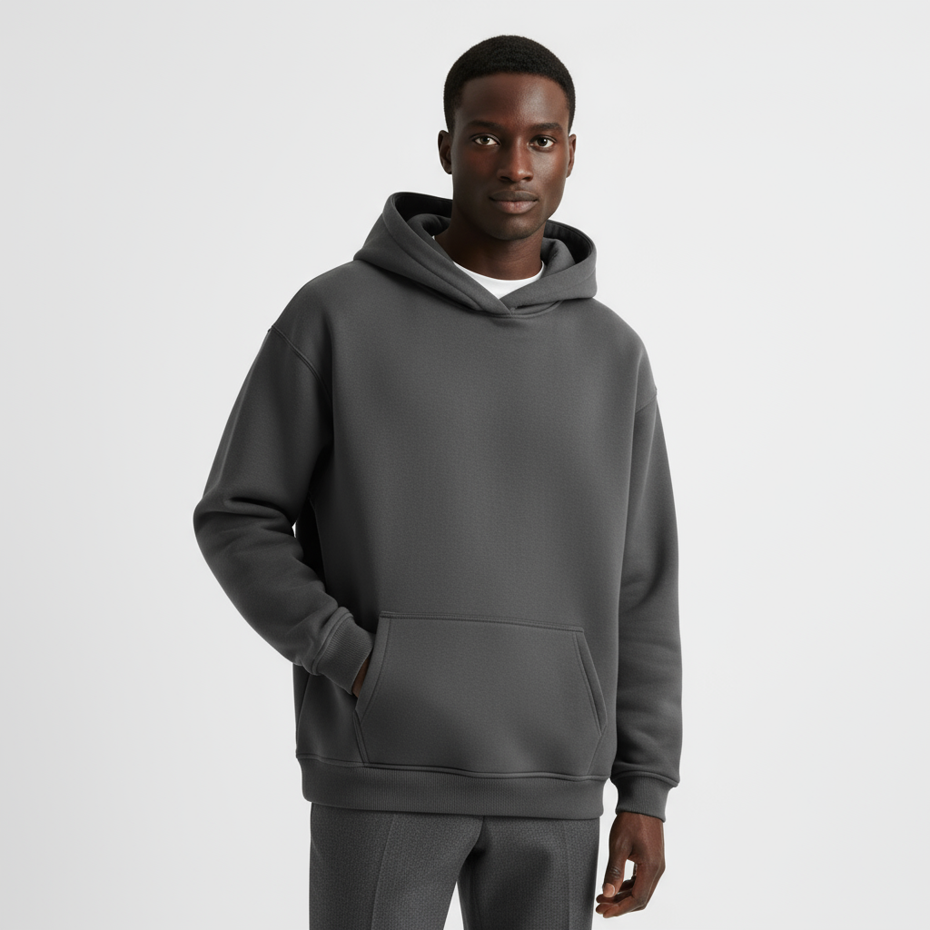 Heavyweight Men's Hoodie - Durable Cotton Blend - Casual Style for Everyday Wear - Available in Multiple Colors