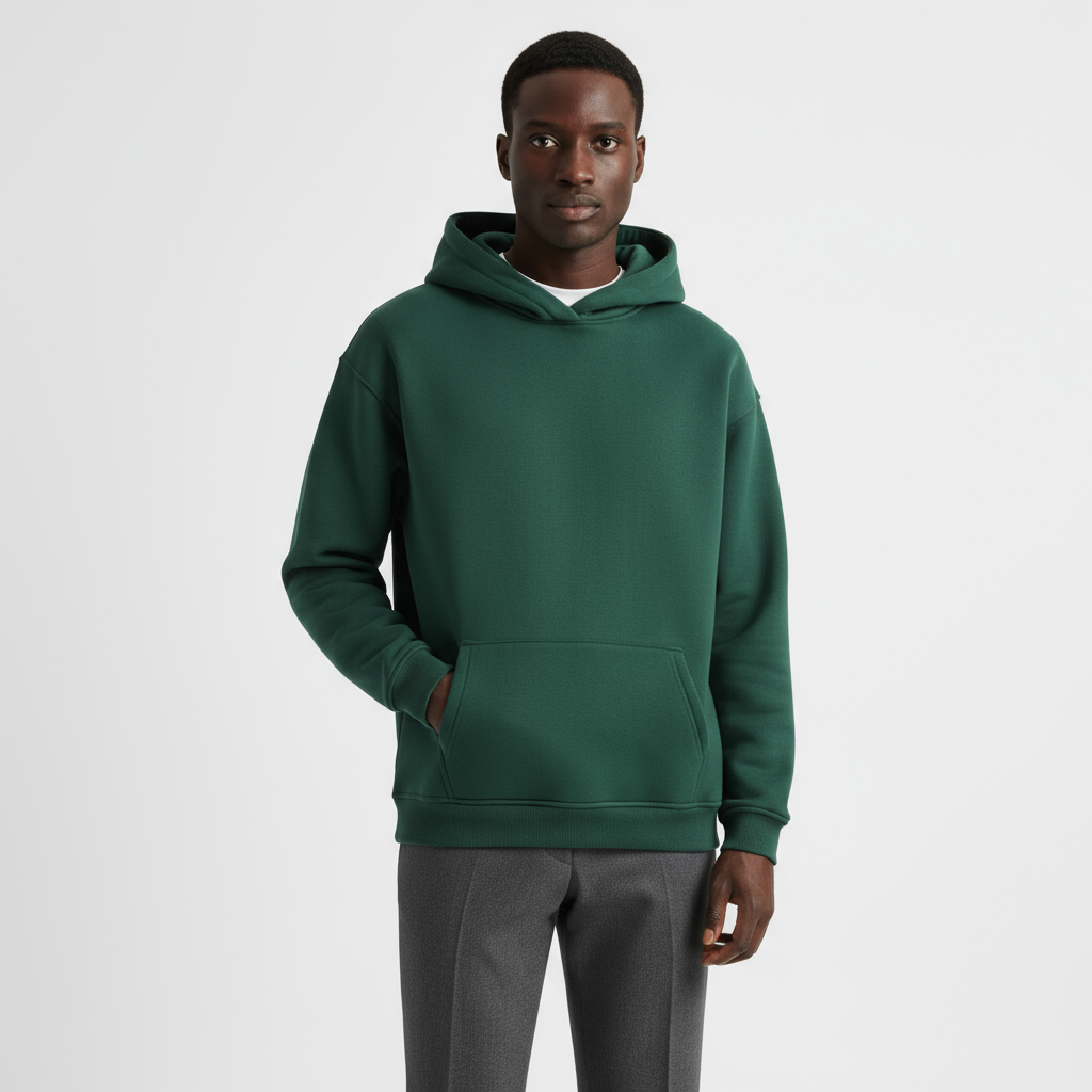 Heavyweight Men's Hoodie - Durable Cotton Blend - Casual Style for Everyday Wear - Available in Multiple Colors