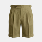 High Waist Pleated Tailored Shorts for Men - Stylish Summer Casual Wear