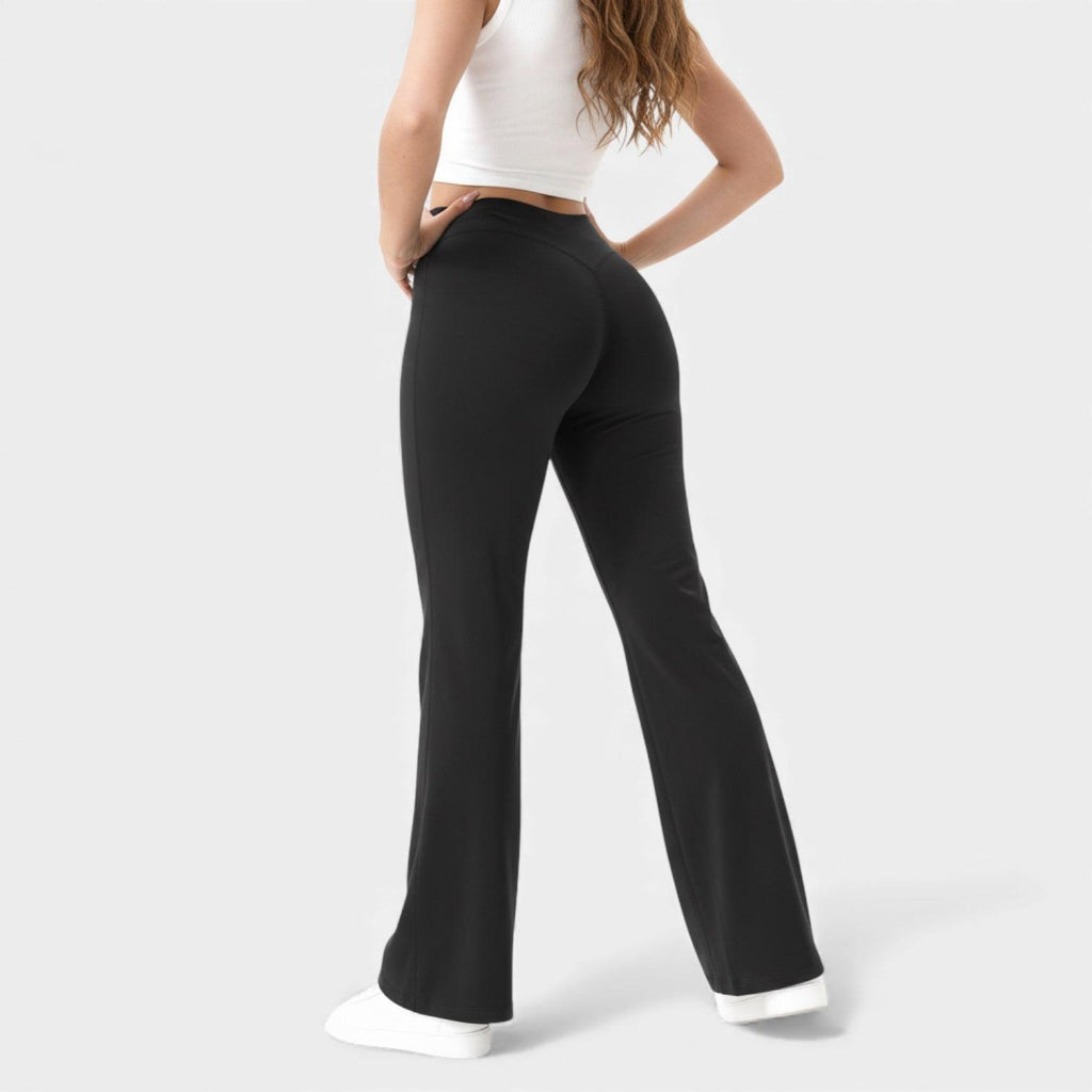 High Waisted Flared Leggings for Women - Sculpting Stretch Fabric - Comfortable Activewear for Yoga and Casual Wear