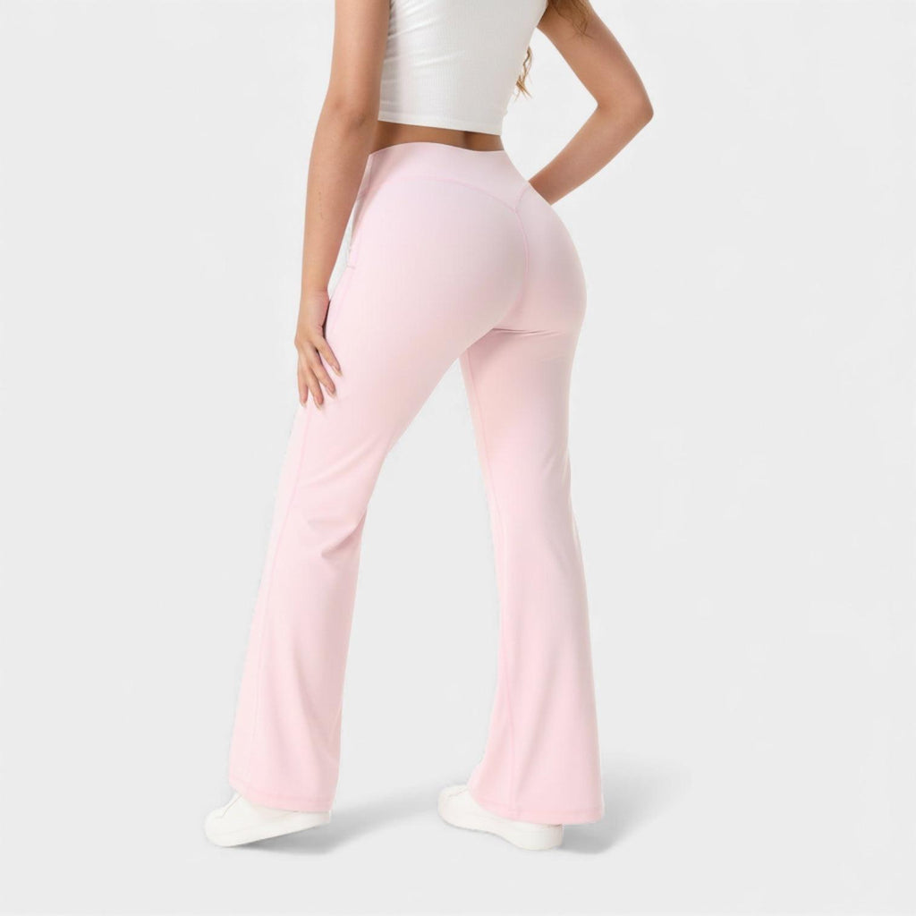 High Waisted Flared Leggings for Women - Sculpting Stretch Fabric - Comfortable Activewear for Yoga and Casual Wear